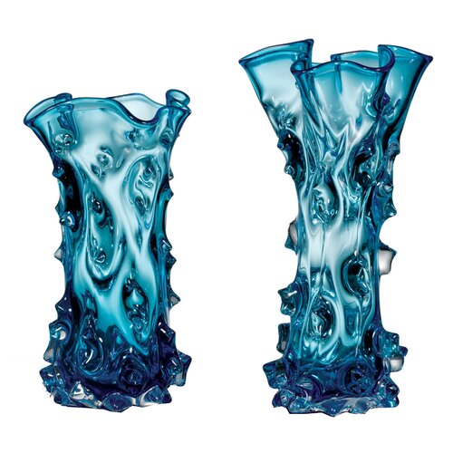 Highland Dunes Pamela Handmade Glass Table Vase Reviews Wayfair